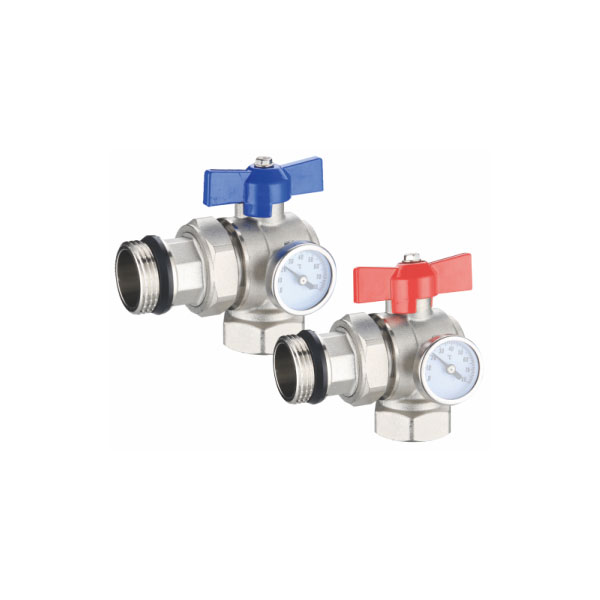 Angle Ball Valve with gauge