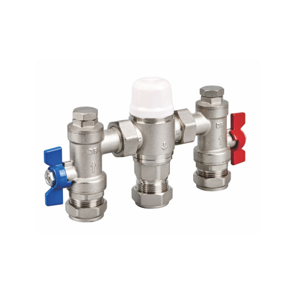 Red blue hot and cold water valve