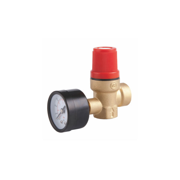 Safety valve with gauge